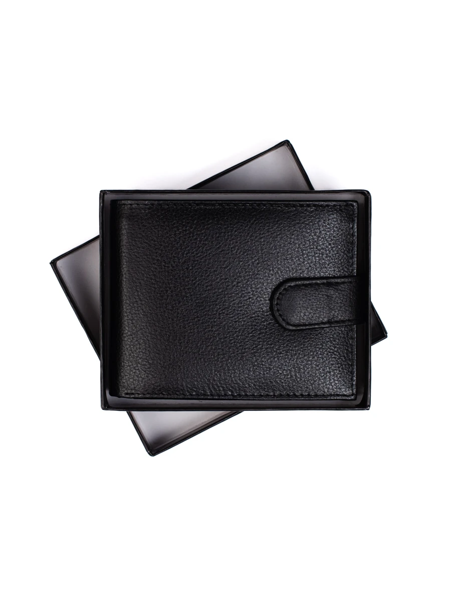 Elegancki czarny portfel męski Shelovet rozmiar one size