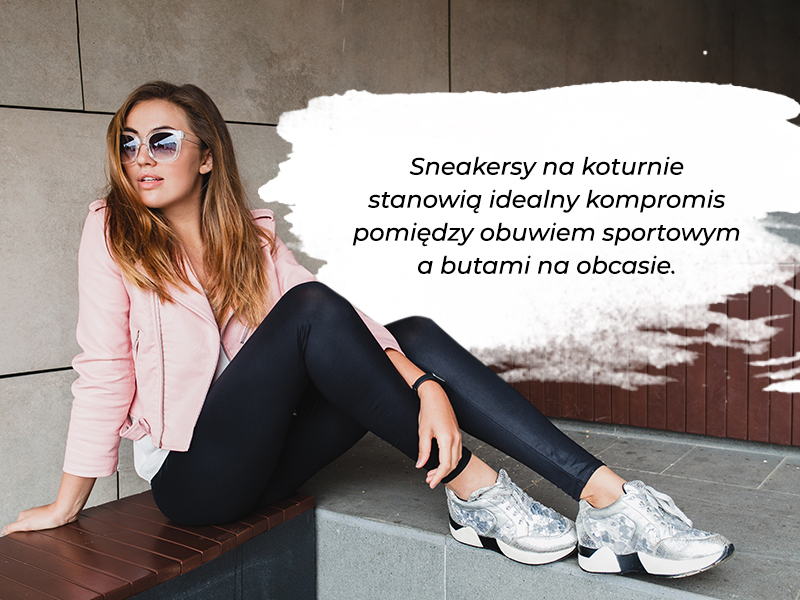 Sneakersy damskie na koturnie