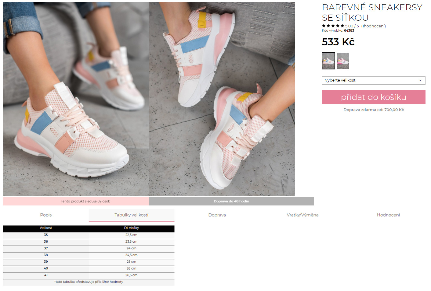 Přizpůsobení velikosti tebulky