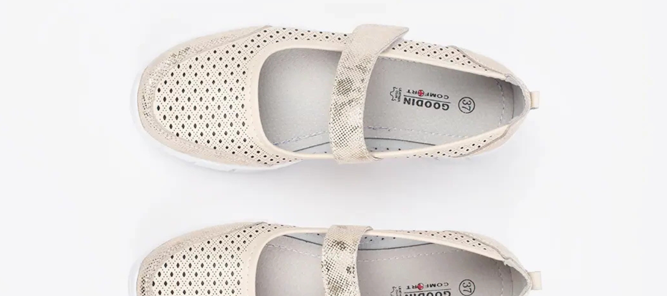 Kremowe baleriny z szerokim noskiem - idealne na szeroką stopę