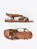 Płaskie brązowe sandały Sergio Leone