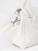 White shoulder bag with strap