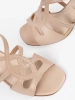 Beige women's heeled sandals