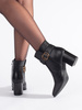 Stylish Black Block Heel Boots with Square Toe