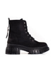 Black Suede Platform Ankle Boots by T.Sokolski