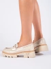 Classic Beige Platform Loafers