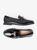 Elegant Patent Loafers with Gold Ornament