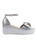Silver Wedge Sandals