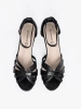 Elegant Black Low-Heel Sandals