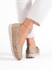 Beige Lace Loafers