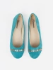 Women's Turquoise Flat Ballet Flats