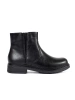 Black Leather Chelsea Boots with Flat Soles by Sergio Leone