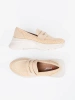 Light beige derby shoes with thick soles