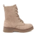 Stylish Beige Worker Boots with Round Toe