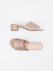 Sergio Leone beige heeled flip-flops