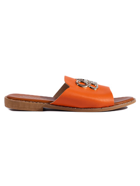 Chic Orange Slip-Ons