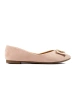 Beige Suede Ballet Flats with Potocki Charm