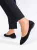 Comfortable black suede ballet flats
