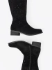Suede Black Over-the-Knee Boots