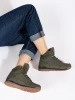 Ciemnozielone buty trekkingowe