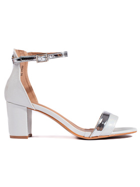 Chic White Block Heel Sandals