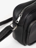 Small black handbag with pockets