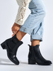 Black Ankle Boots on a Low Block Heel