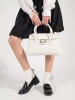 White shoulder bag with strap
