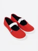 Light Red Shoes with Elastic Strap