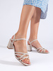 Beige Strappy Low-Heel Sandals by Sergio Leone