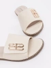 Light Beige Women's Flat Sandals