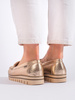 Golden Platform Loafers