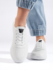White Lace-Up Casual Shoes