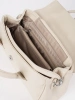 Light beige shoulder bag with strap