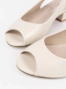 Light Beige Elegant Low-Heeled Sandals