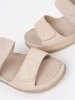 Light Beige Women's Velcro Sandals