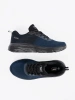 Navy blue and black men's shoes