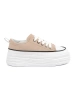 Beige platform sneakers