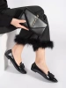 Chic Black Clutch with Decorative Crystals