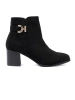 Stylish Black Ankle Boots with Elegant Embellishment