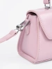 Small pink shoulder bag with a handle