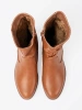 Comfortable Caramel Ankle Boots with Ruching
