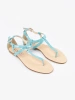 Women's blue flip-flop sandals