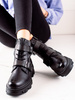 Women's ankle boots with black buckles