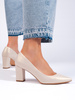 Comfortable White Heels by Sergio Leone