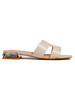 Beige Chic Flat Slides