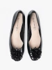 Patent Leather Pumps with Striking Embellishment