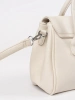 Light beige shoulder bag with strap