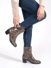 Leopard Print Heeled Rain Boots
