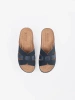 Comfortable flip-flops on low heels blue